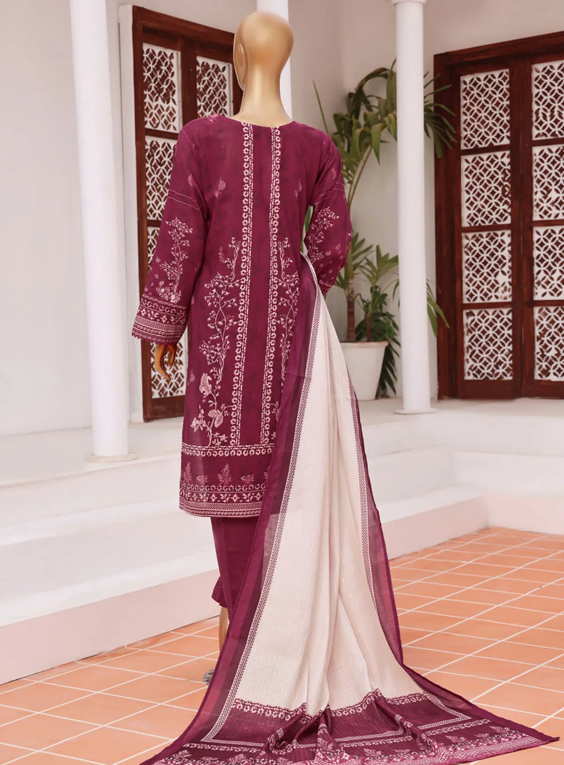 Aashkaar By HZ Textile Embroidered Lawn 3 Piece Stitched Suit - HZ24A D-402