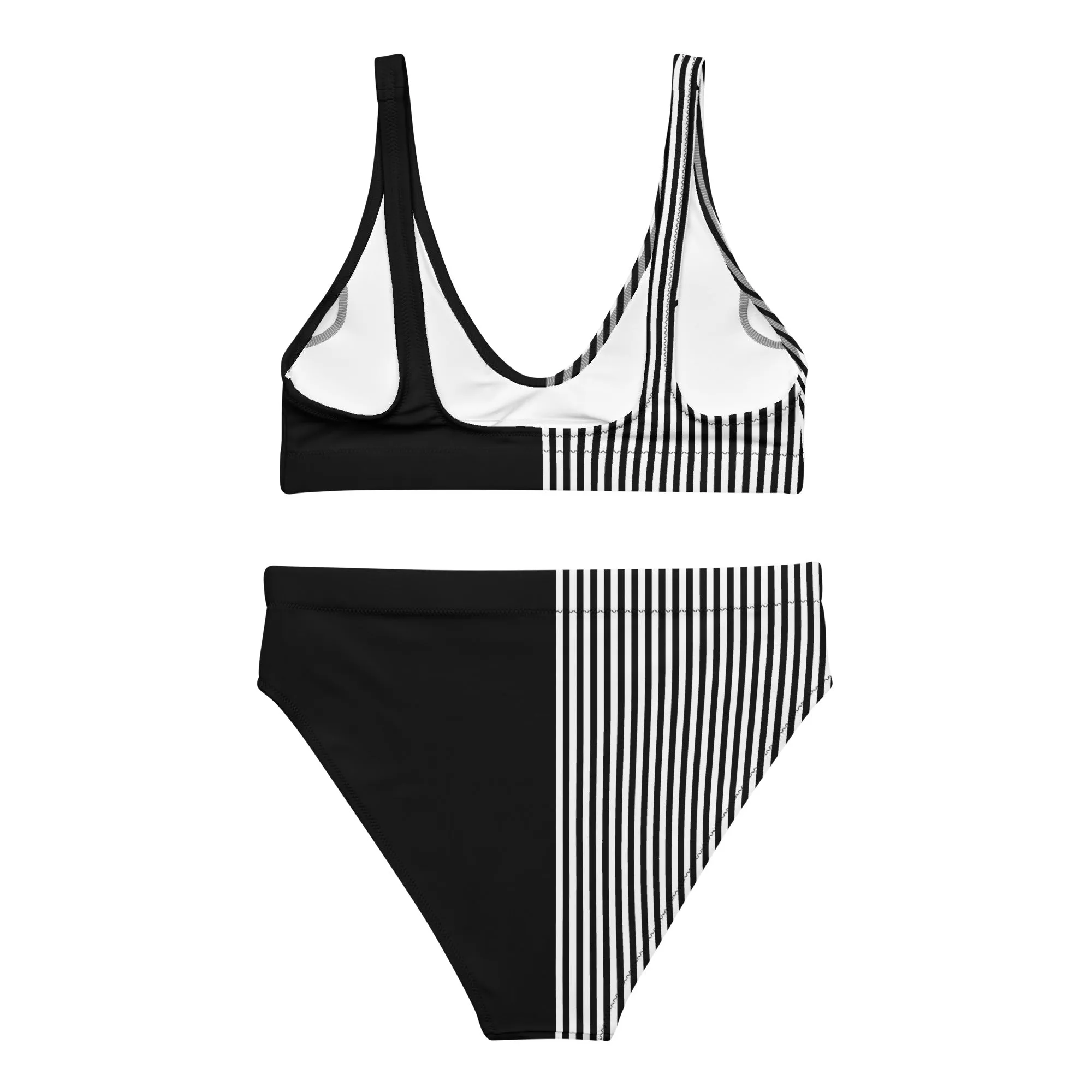 Asymmetry Recycled high-waisted bikini