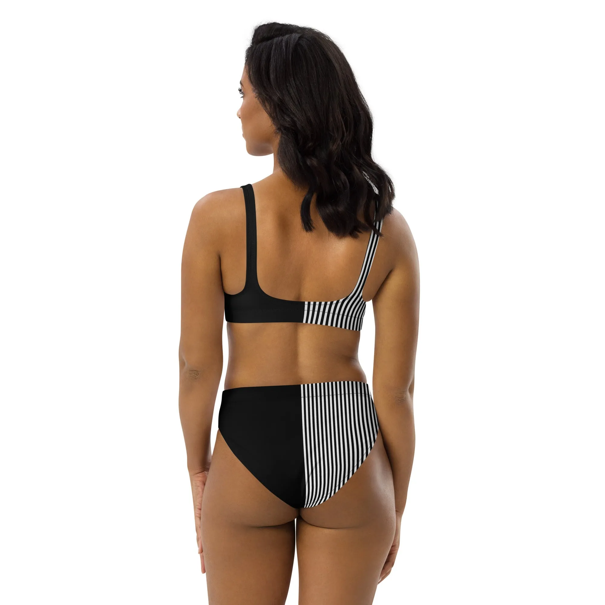 Asymmetry Recycled high-waisted bikini