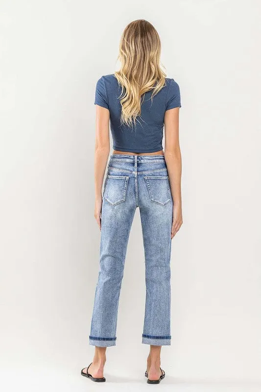 Atlanta High Rise Distressed Boyfriend Denim