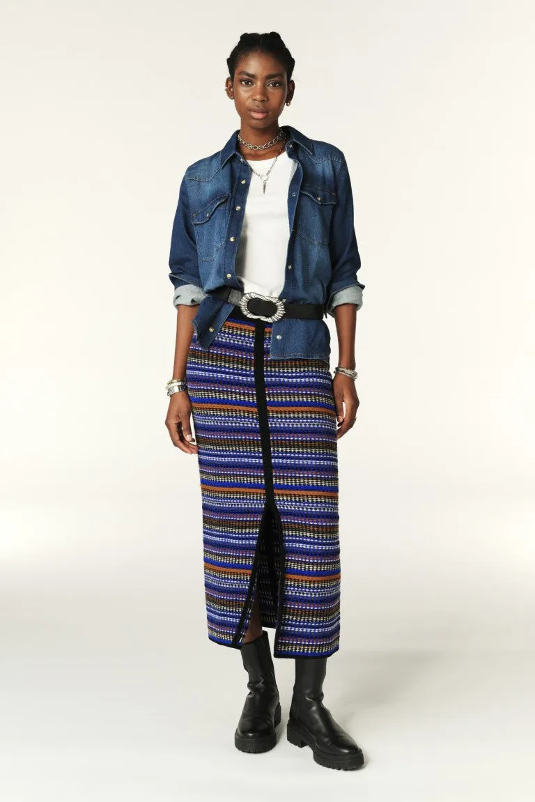 ba&sh Flame Skirt in Blue