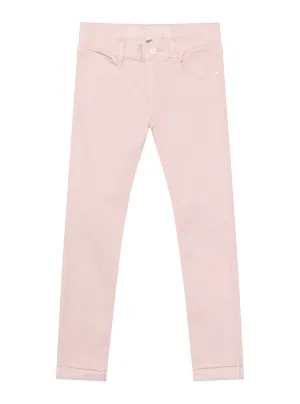 Ballet Pink Stretch Denim Pants (2-7)