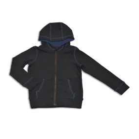 Bamboo Fleece Zip Hoodie w/Kangaroo Pocket (Asphalt)