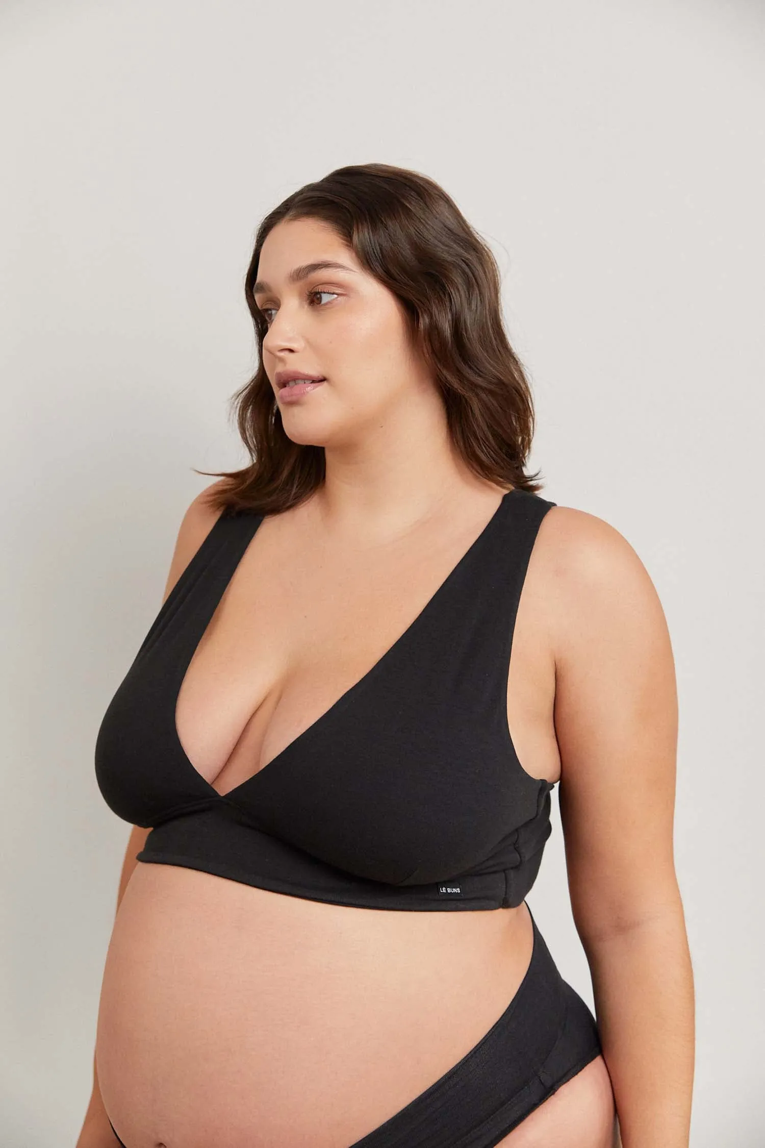 BERTA ORGANIC COTTON BRALETTE - BLACK