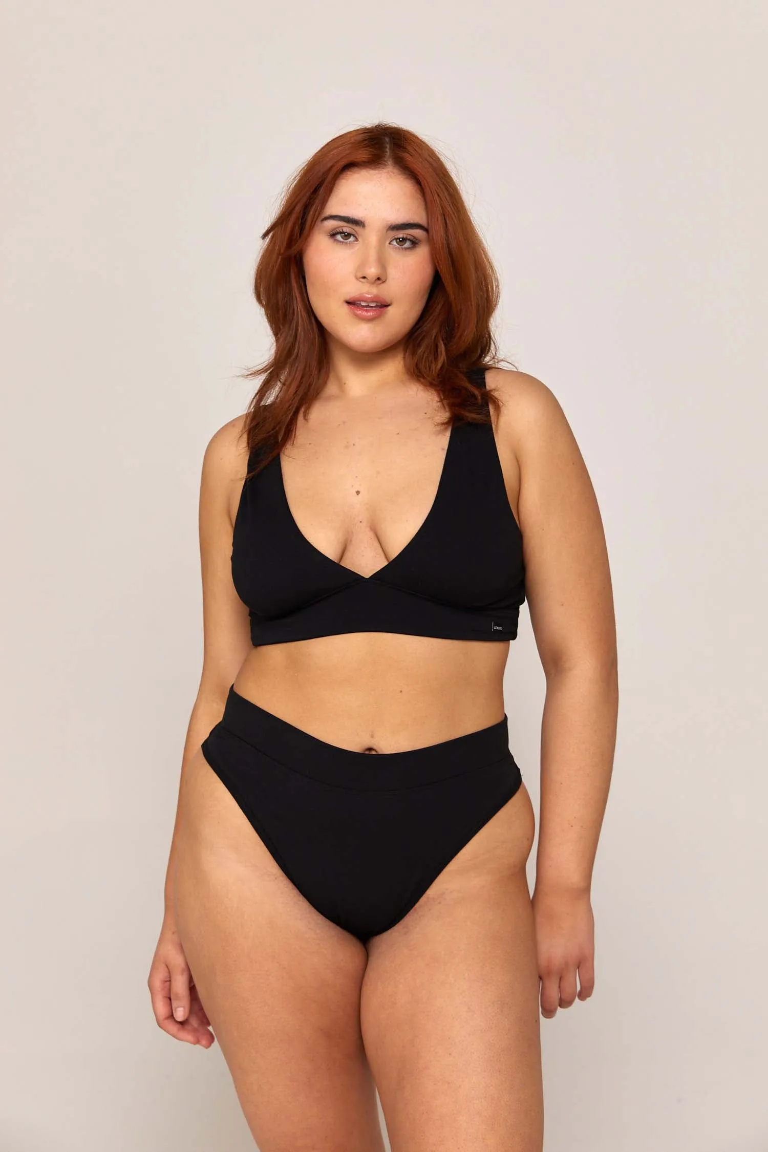 BERTA ORGANIC COTTON BRALETTE - BLACK