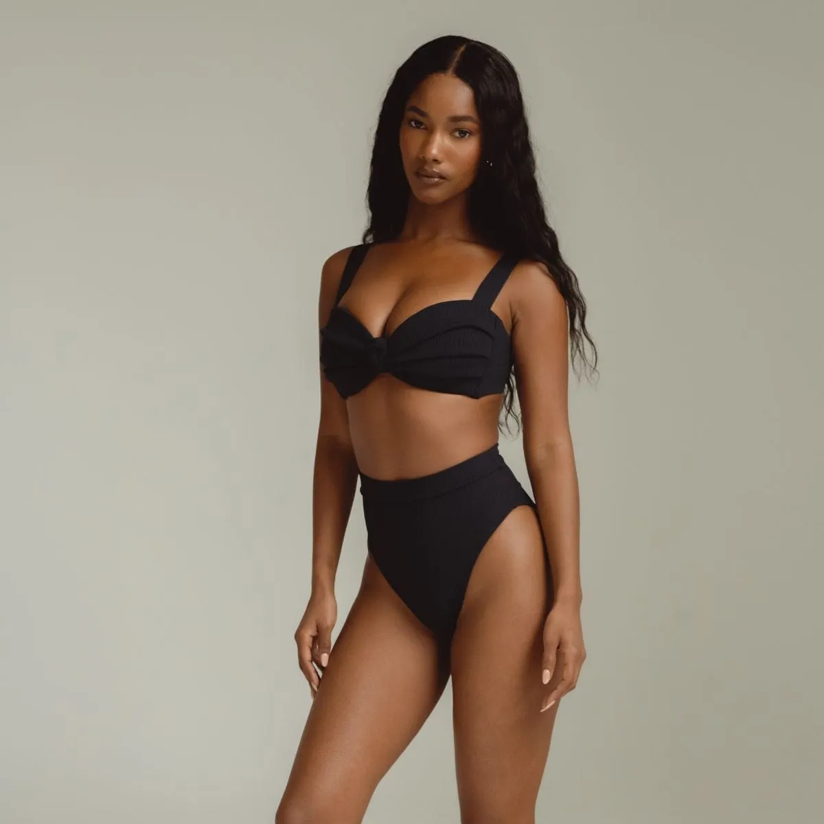 Black Rib Paulina Bikini Bottom