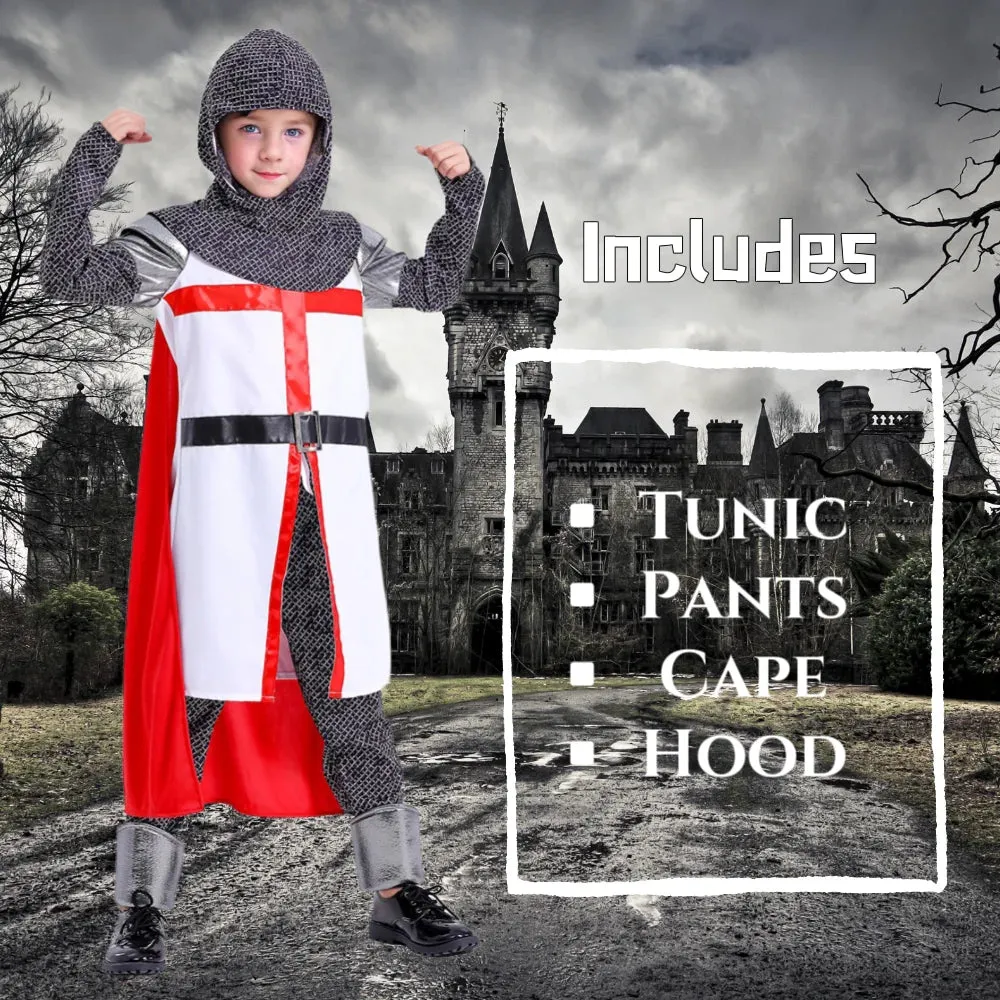 Boys Medieval Crusaders Knight Templar Costume Set