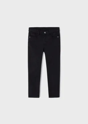 Boys Slim Fit 5 Pocket Pants | Black