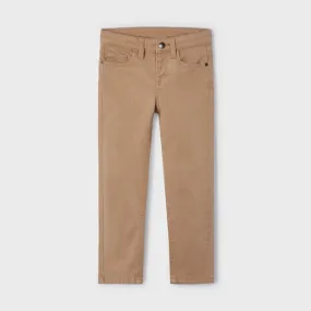 Boys Slim Fit 5 Pocket Pants | Cashew