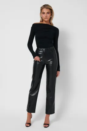 Brooke Leather Pants - Black