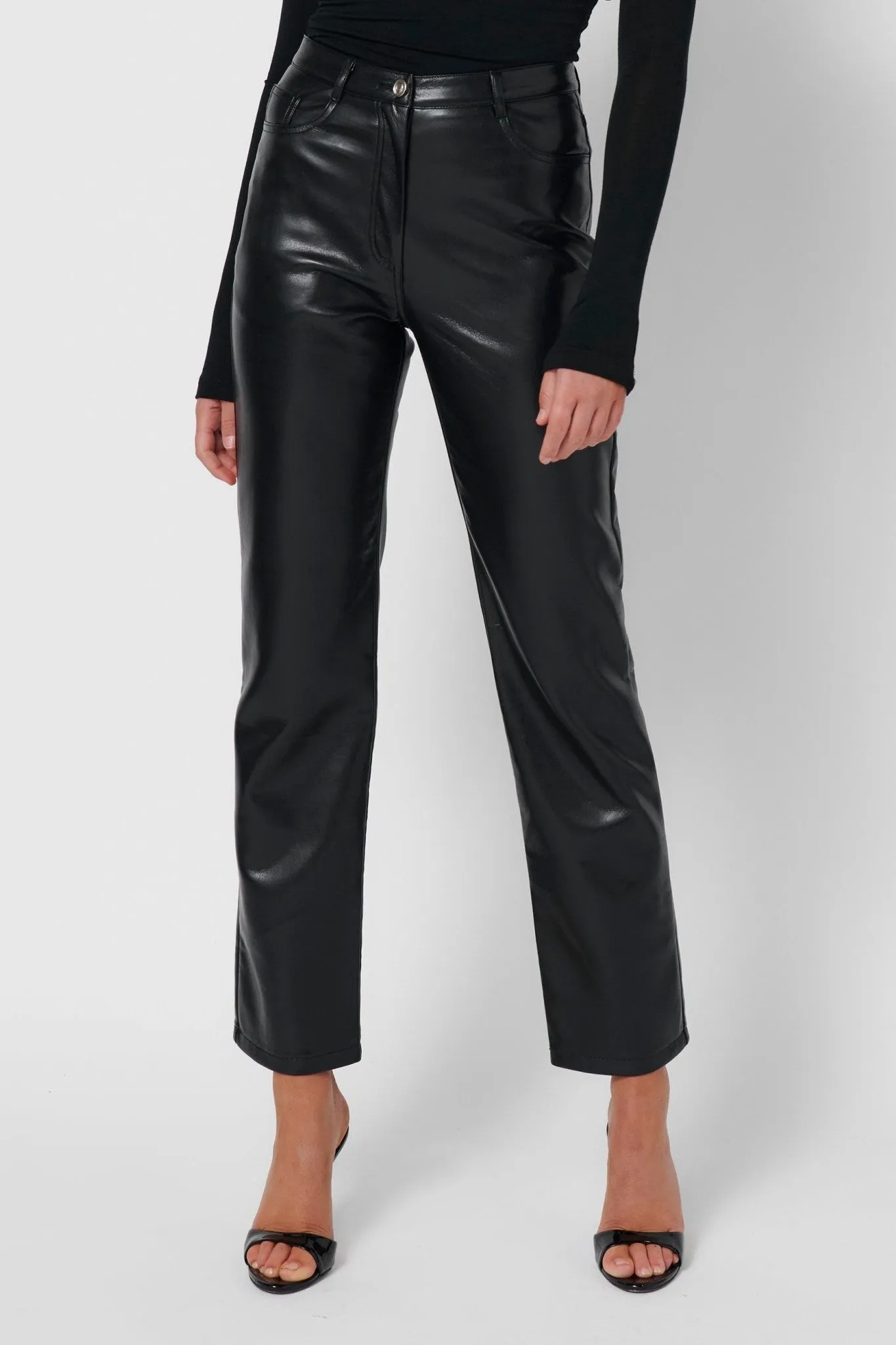 Brooke Leather Pants - Black