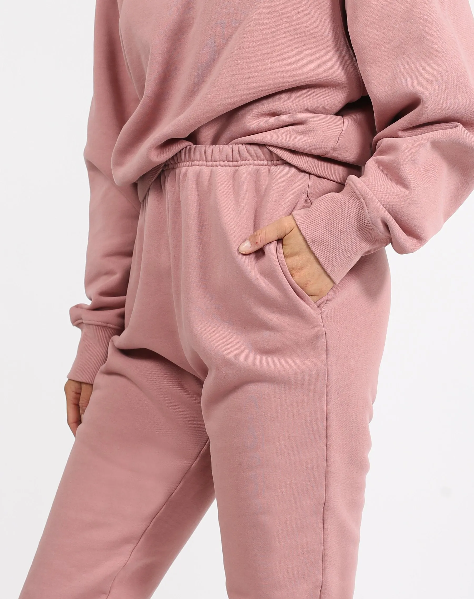 Brunette The Label Crew Sweatpants | Vintage Rose