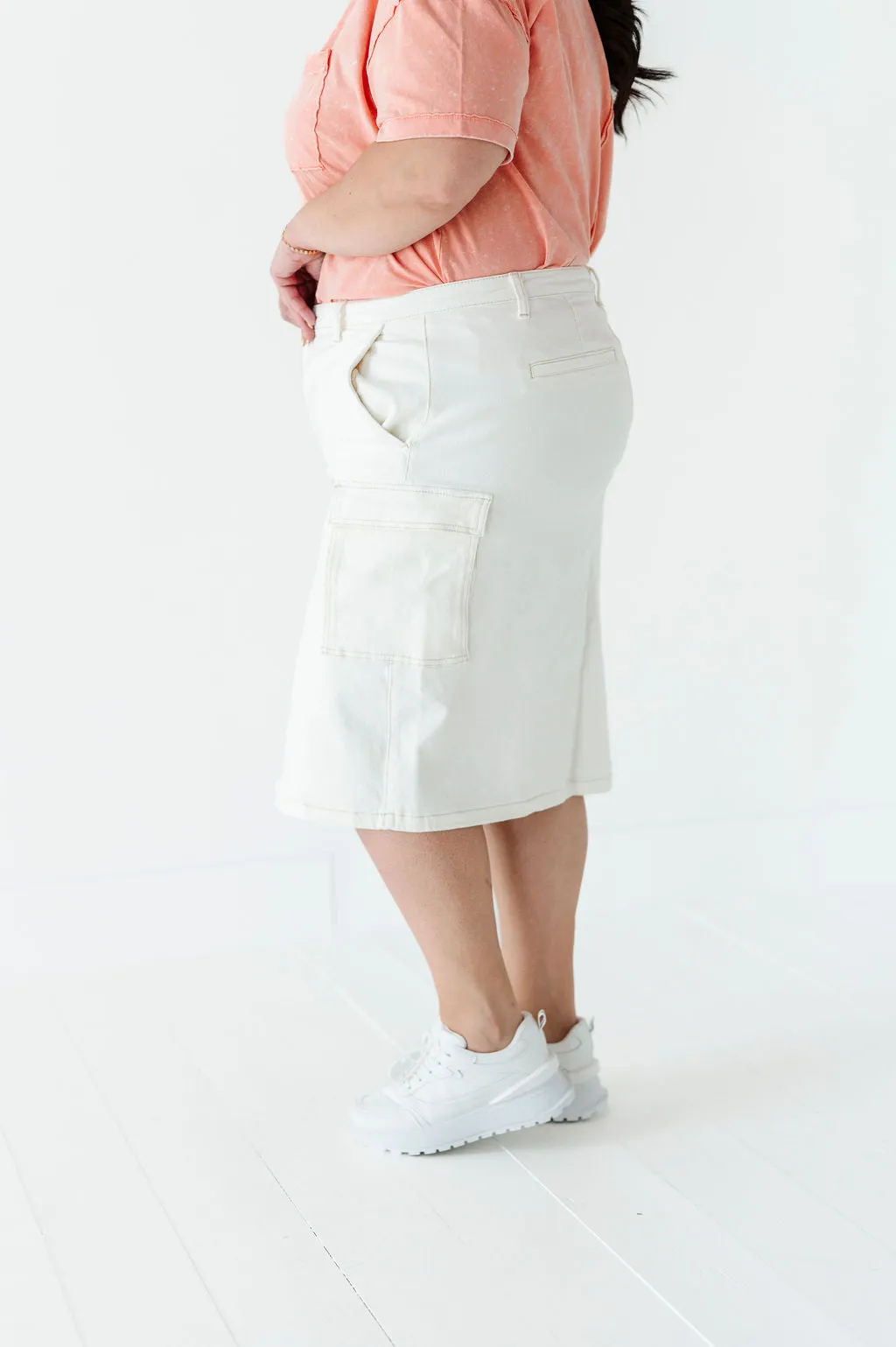 Camilla Cargo Skirt in Cream