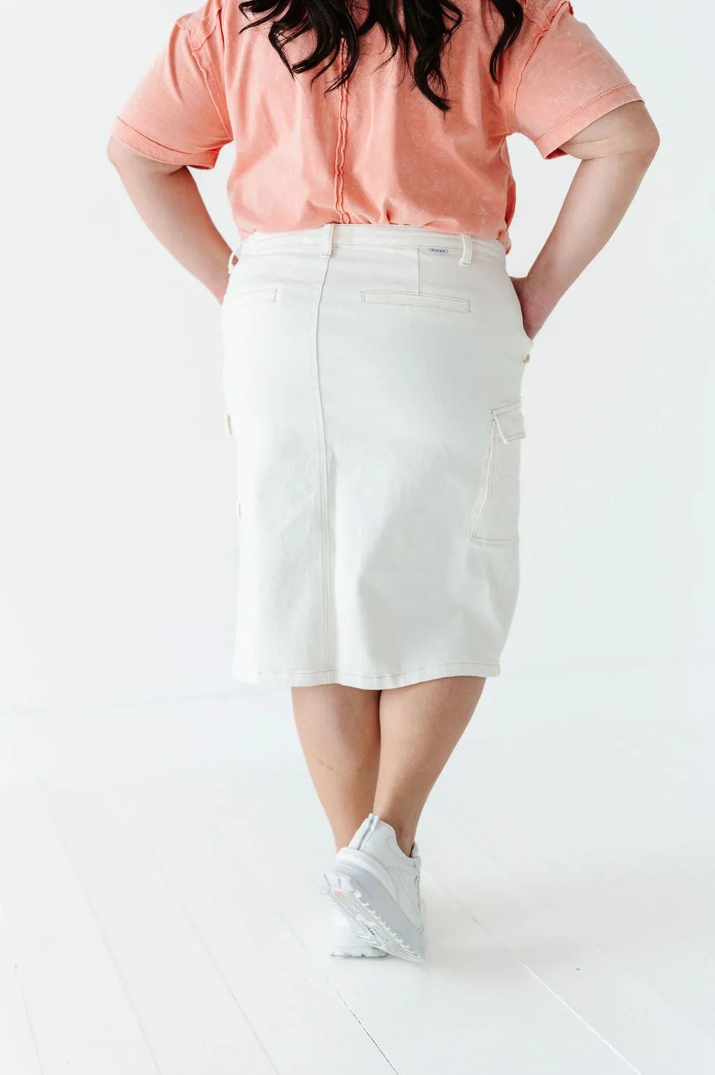 Camilla Cargo Skirt in Cream