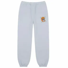 Carrots X One Piece Skull Sweatpants (Baby Blue)