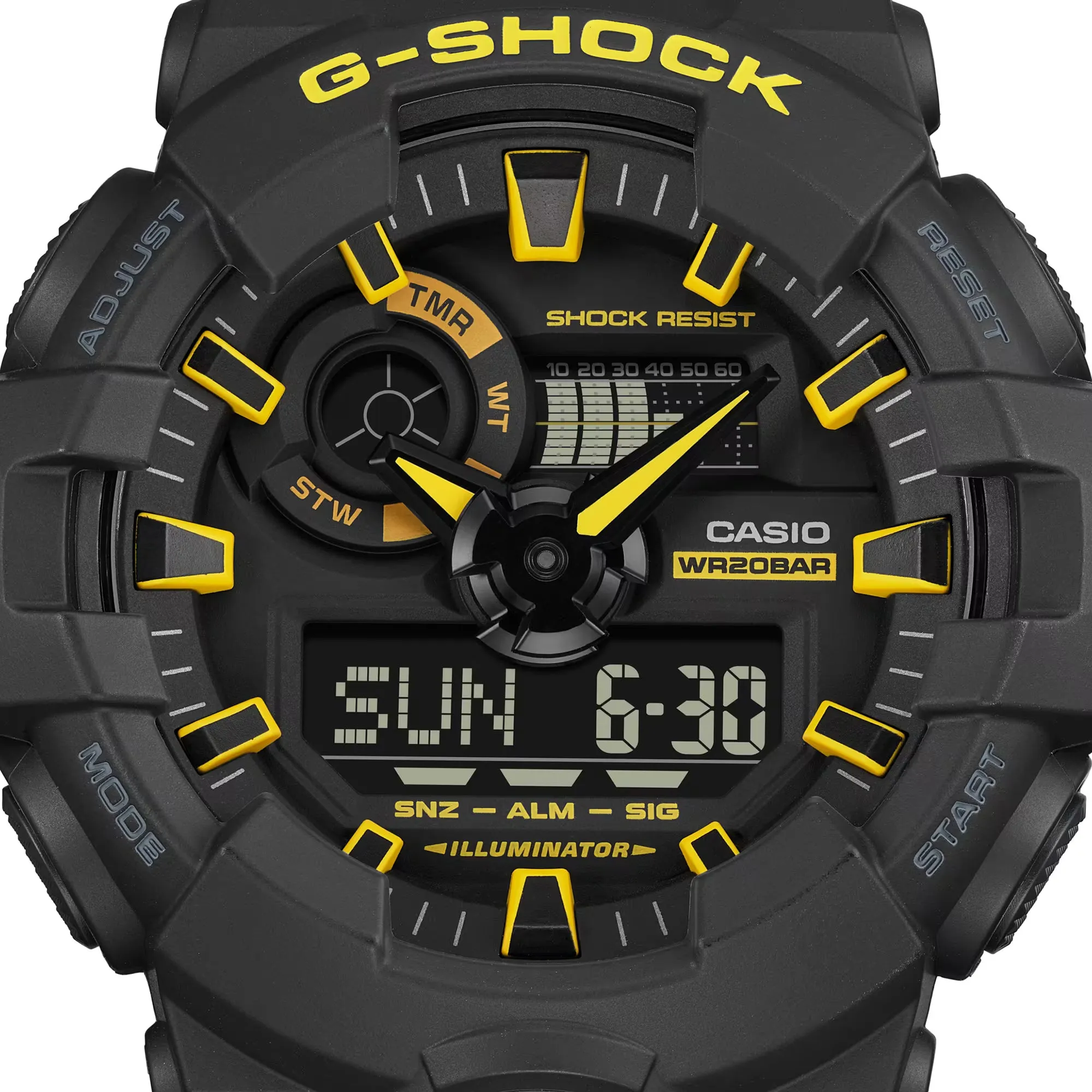 CASIO G-SHOCK GA700CY-1A Black & Caution Yellow Watch