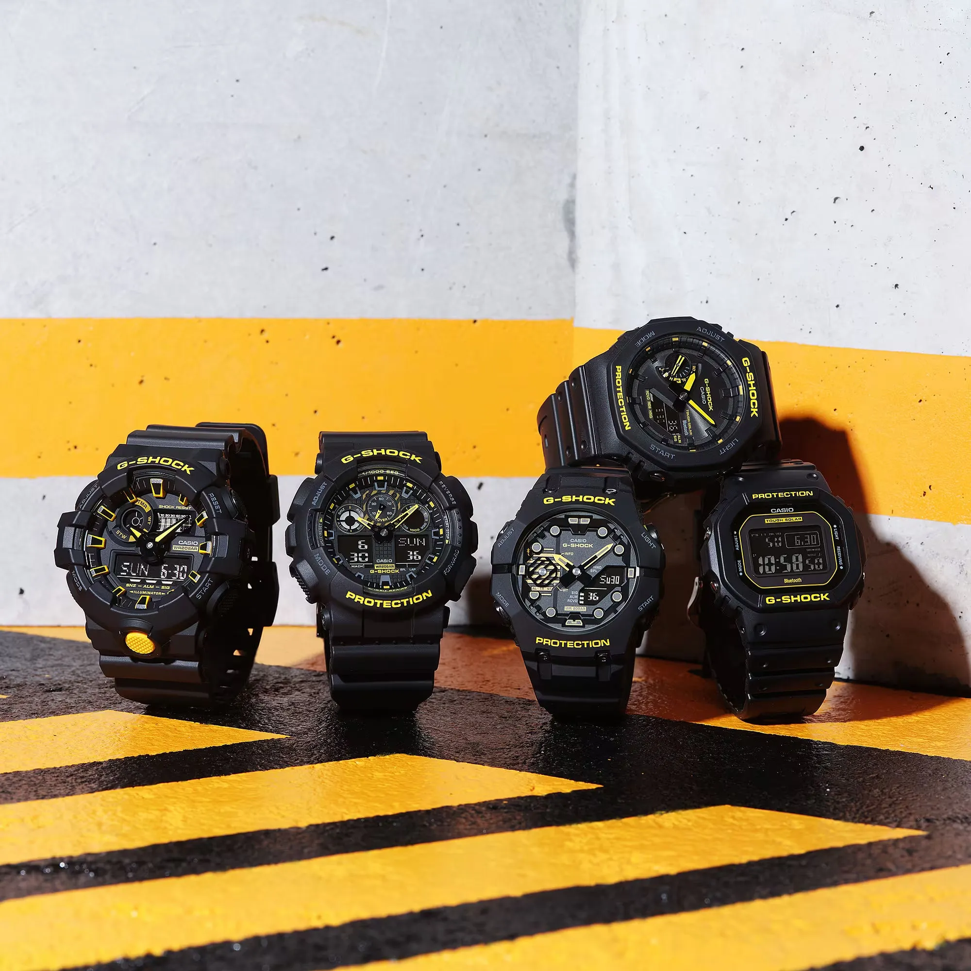 CASIO G-SHOCK GA700CY-1A Black & Caution Yellow Watch