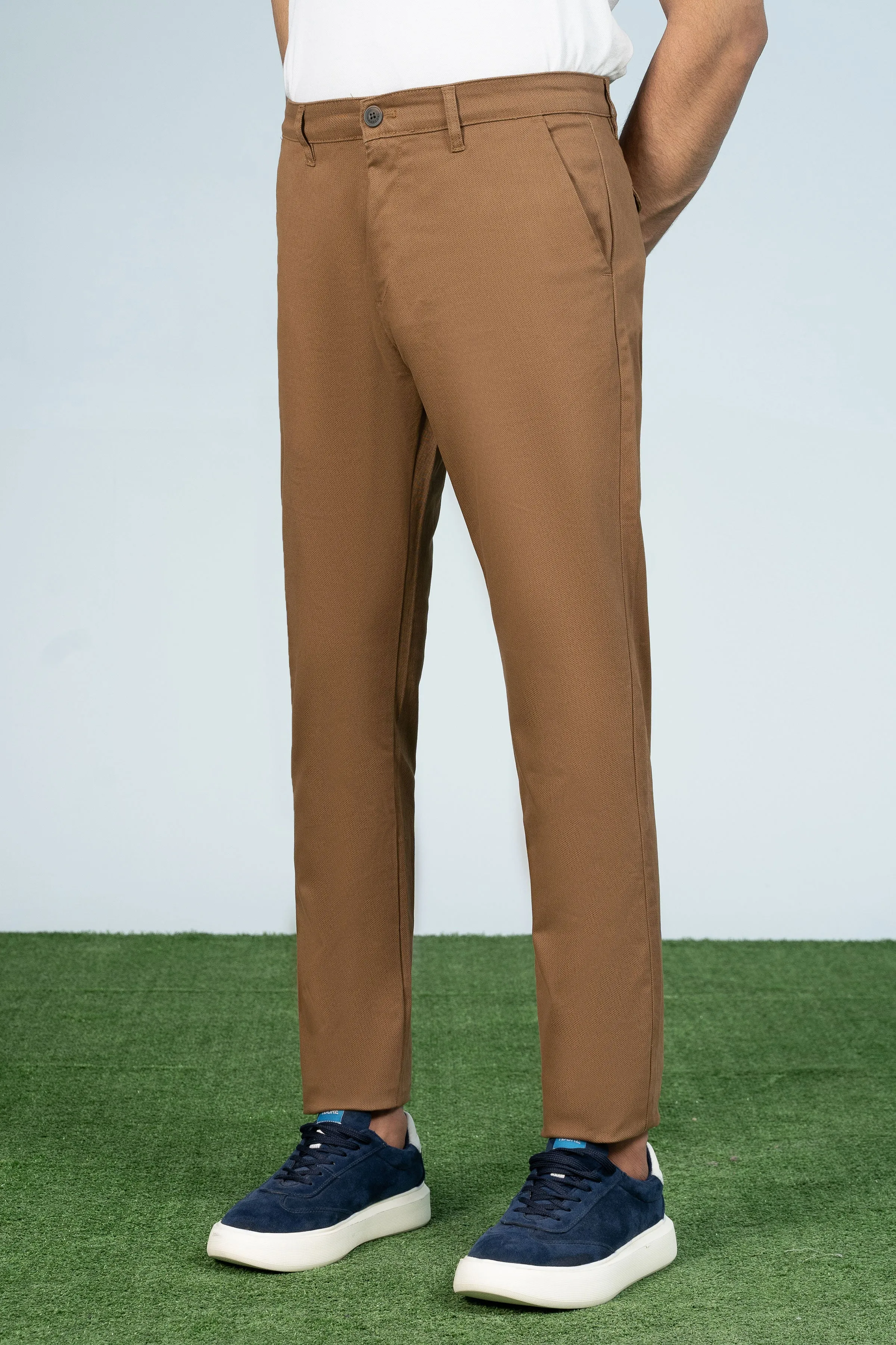 CASUAL PANT CROSS POCKET CAMEL