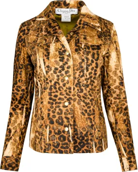 Christian Dior Fall 2000 Leopard Denim Jacket