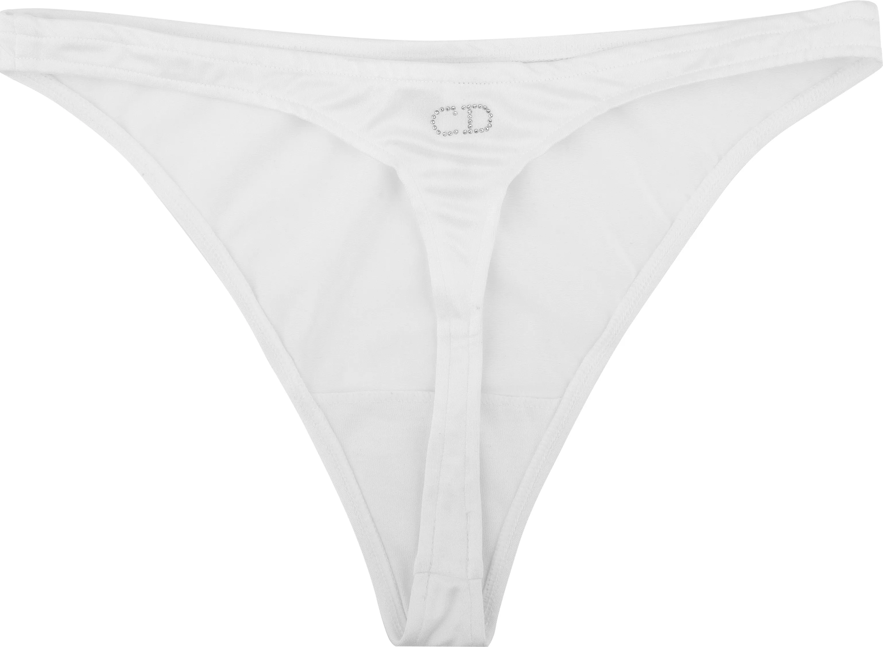 Christian Dior Swarovski Logo Thong