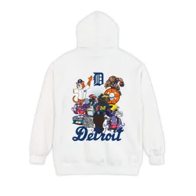 Detroit Mascots Hoodie Blue