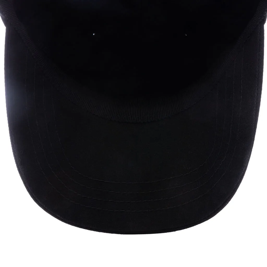 Embroidered Logo Curved Cap - Black