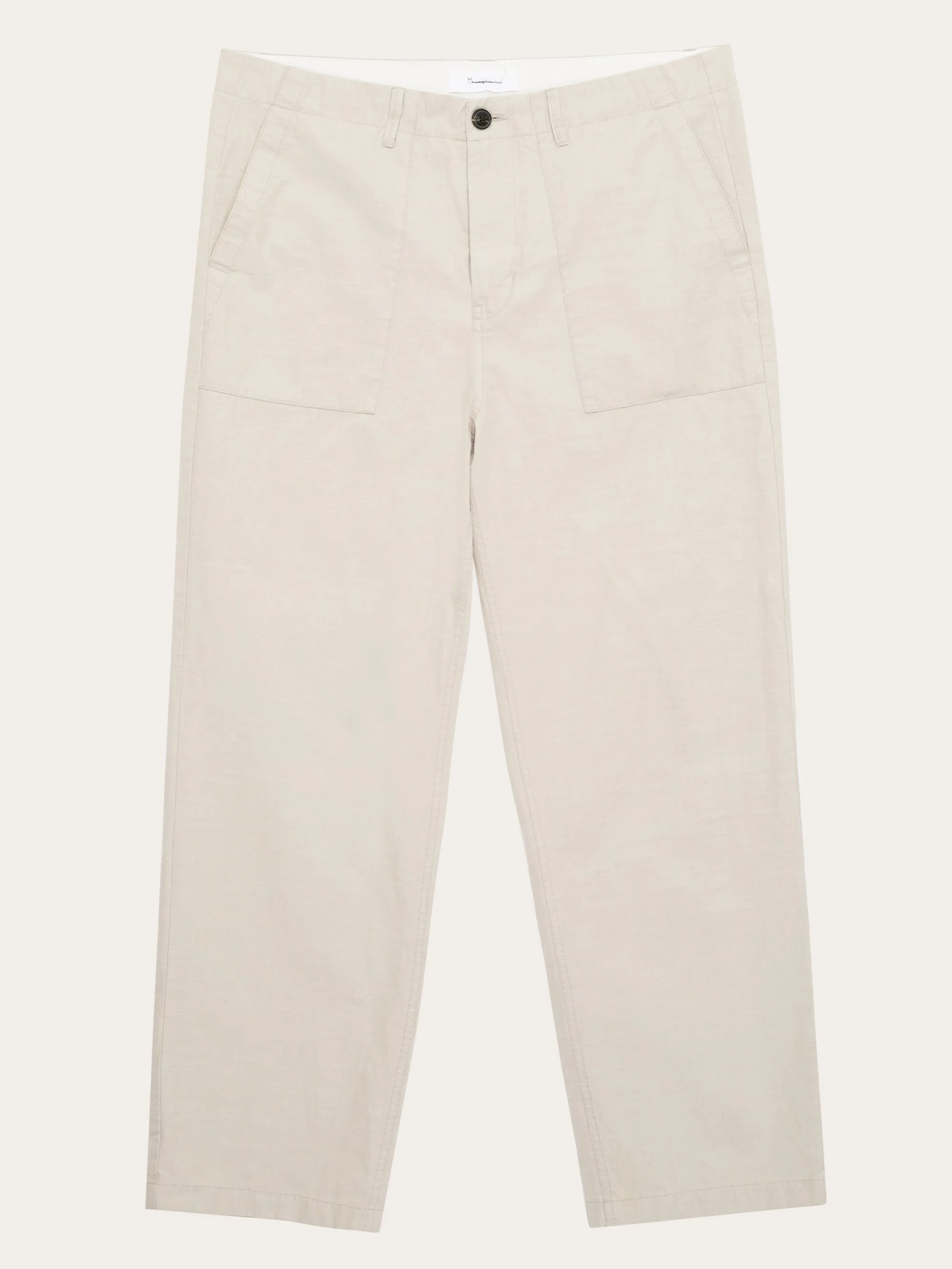 FLINT wide slub yarn pants - GOTS/Vegan - Light feather gray