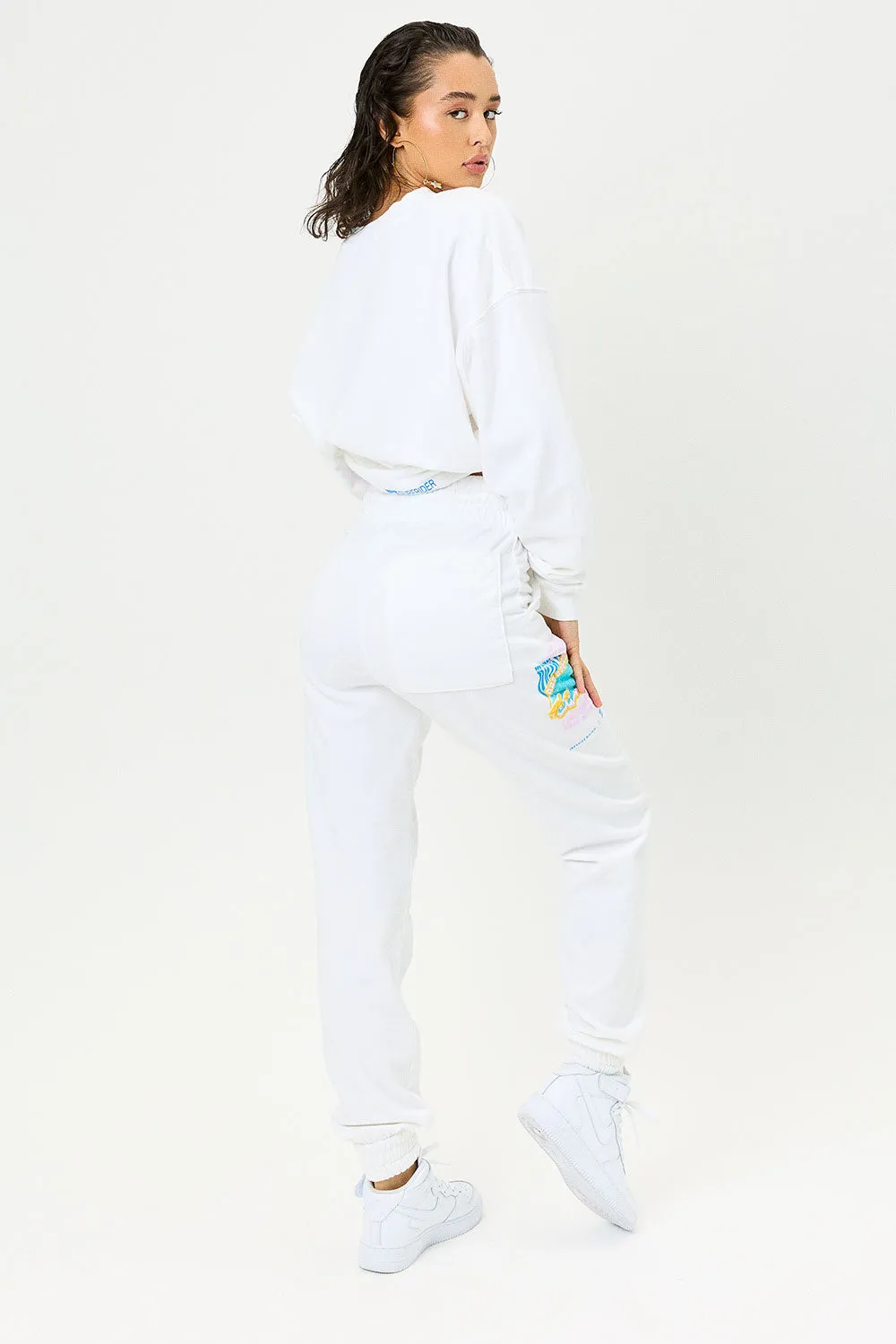 Frank High Waist Sweatpants - White