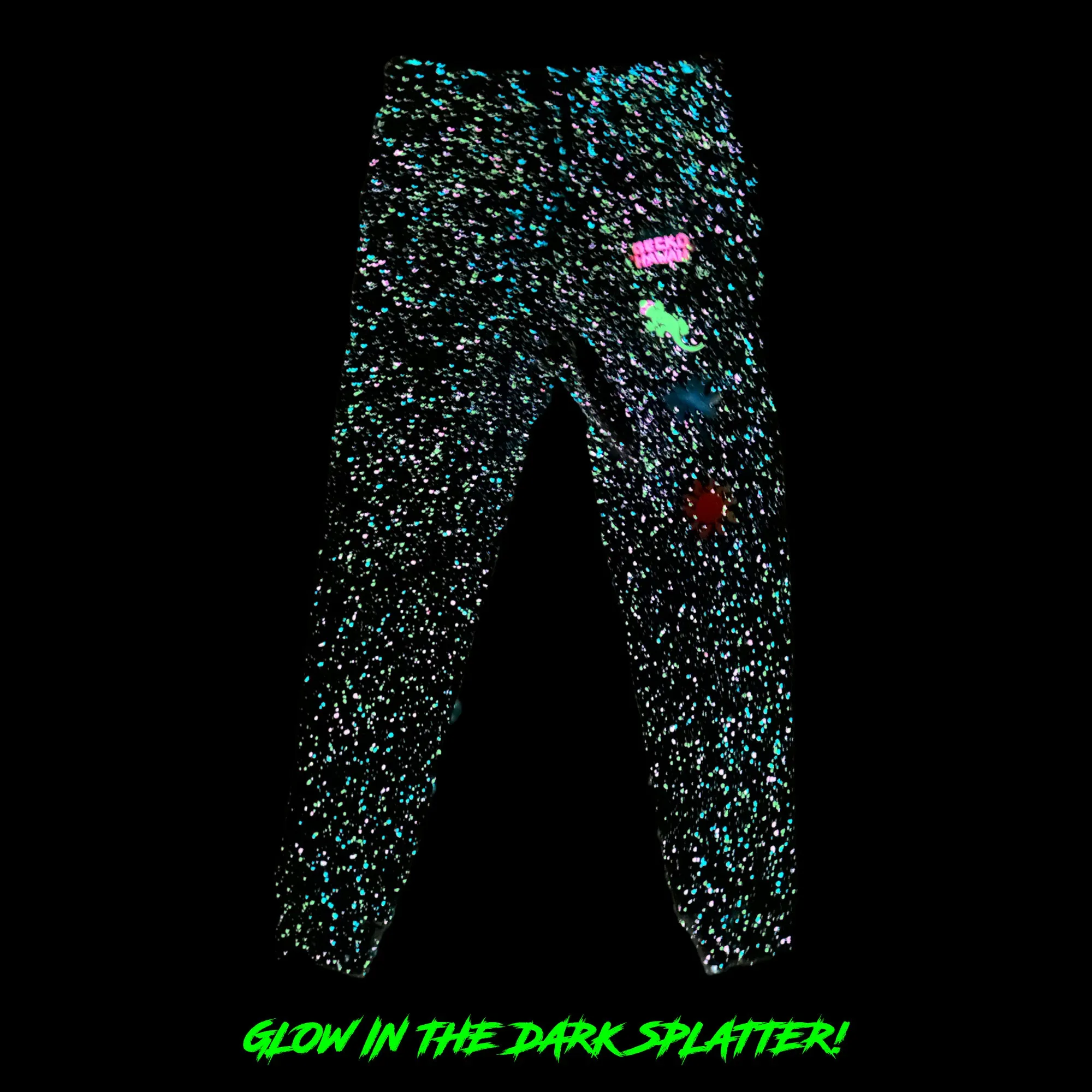 GLOW SUMMER SPLATTER BLACK Joggers Limited Edition