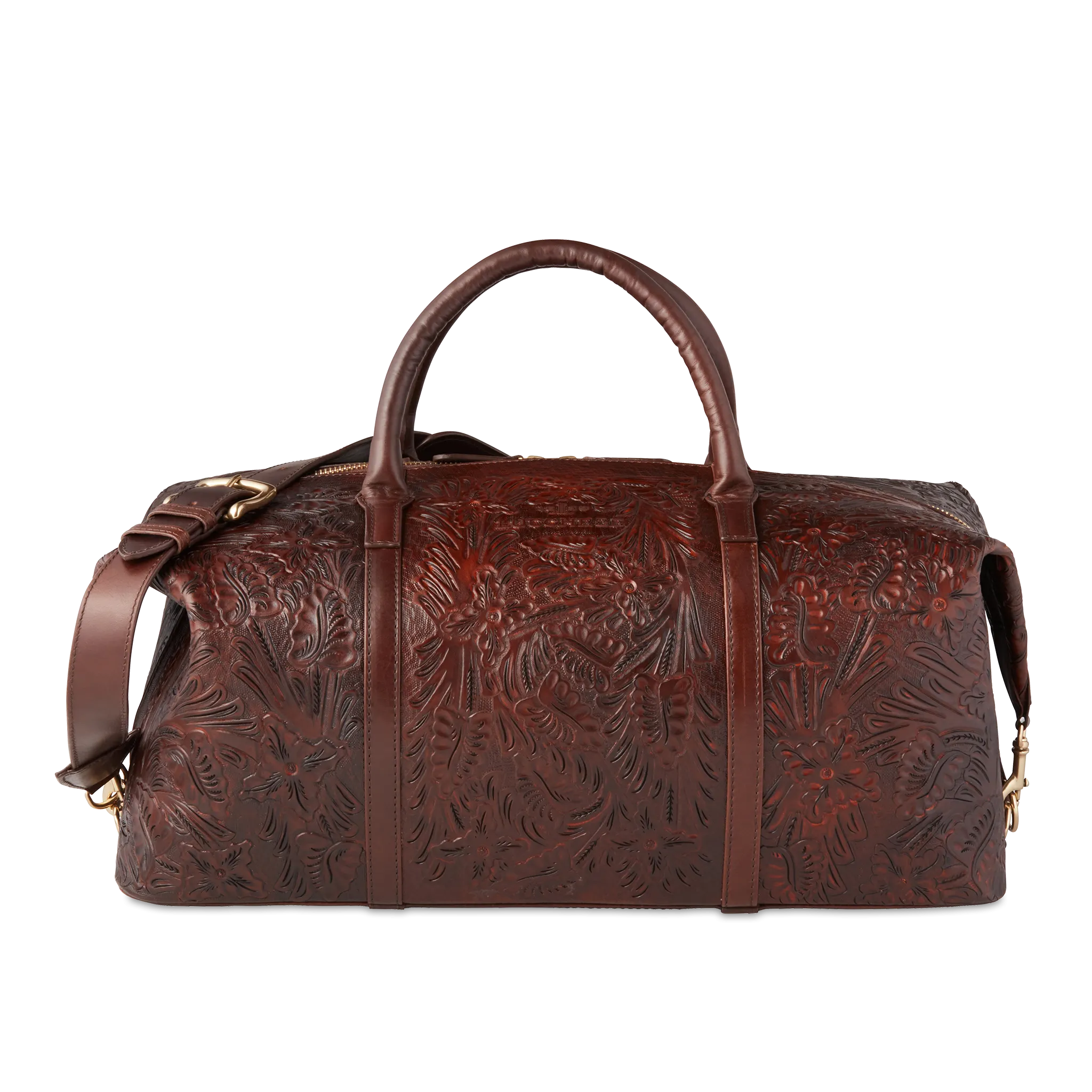 Hand-Tooled Duffle :: Brown