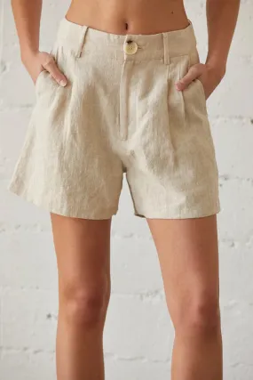 HANSON FLAX LINEN SHORTS