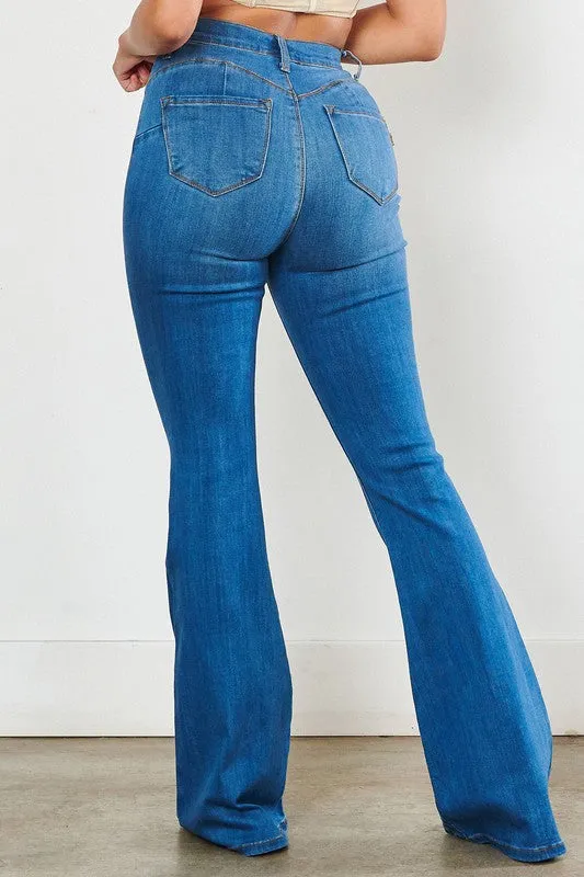 High Waisted Bell Bottom Jeans | Bella Chic