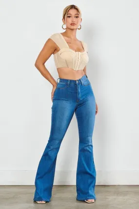 High Waisted Bell Bottom Jeans | Bella Chic