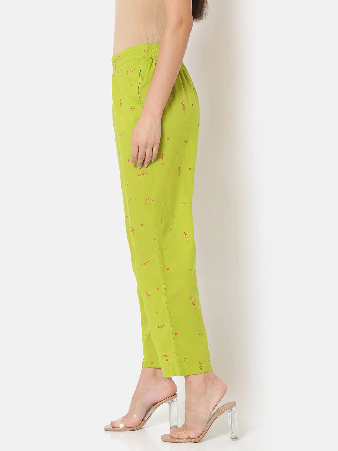 Hope Green Straight Pants