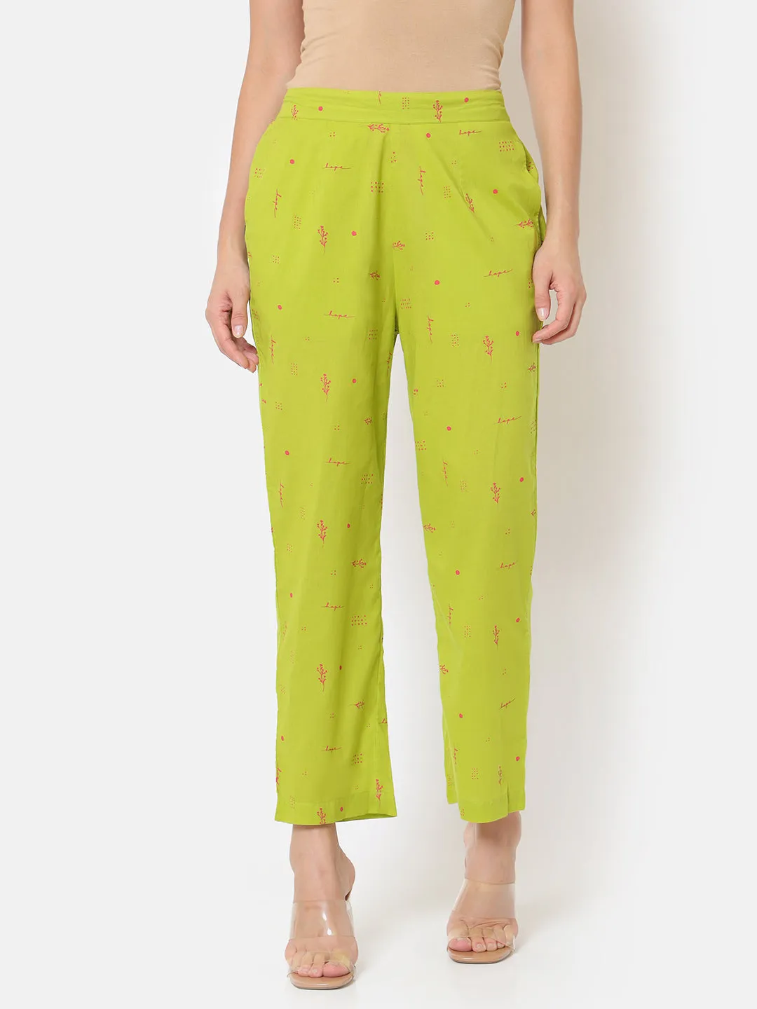 Hope Green Straight Pants