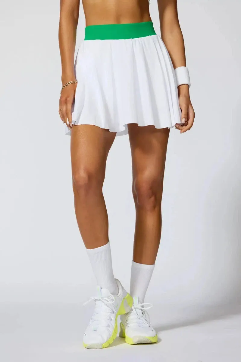 Inspire Skort in White/Green