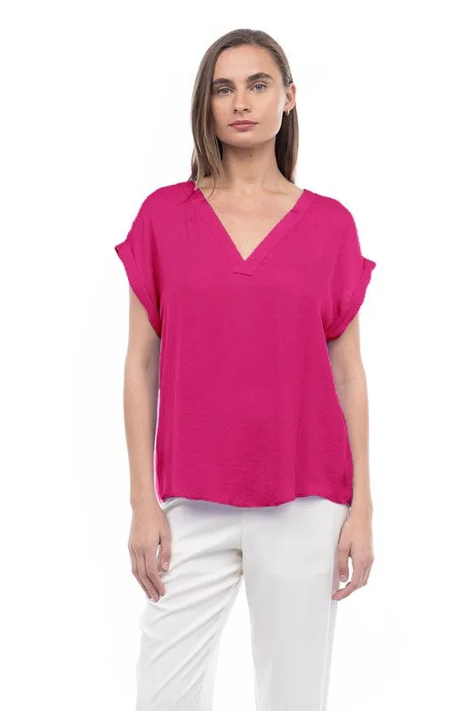 JACKIE V NECK TOP