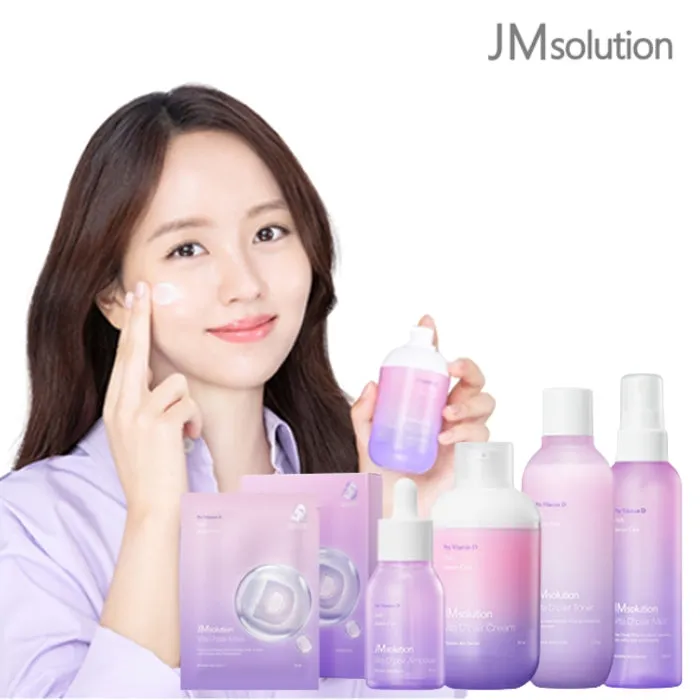 JMsolution Vita D Pair Masks 10 Sheets Korean Facial Skincare Plant extract Collagen defence-Hydrating Deep Moisture Barrier Care