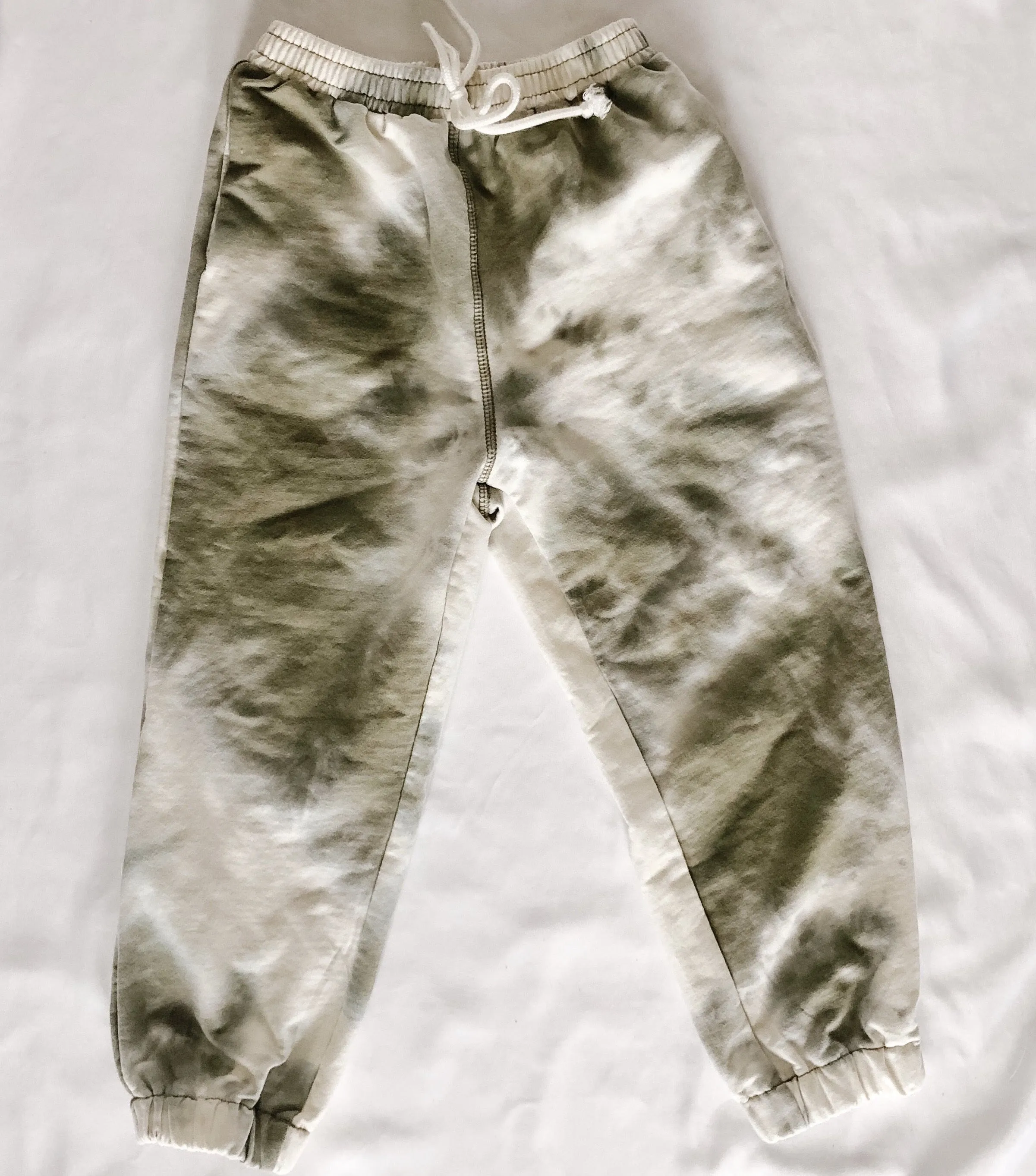 Kids Olive Tie Dye Joggers