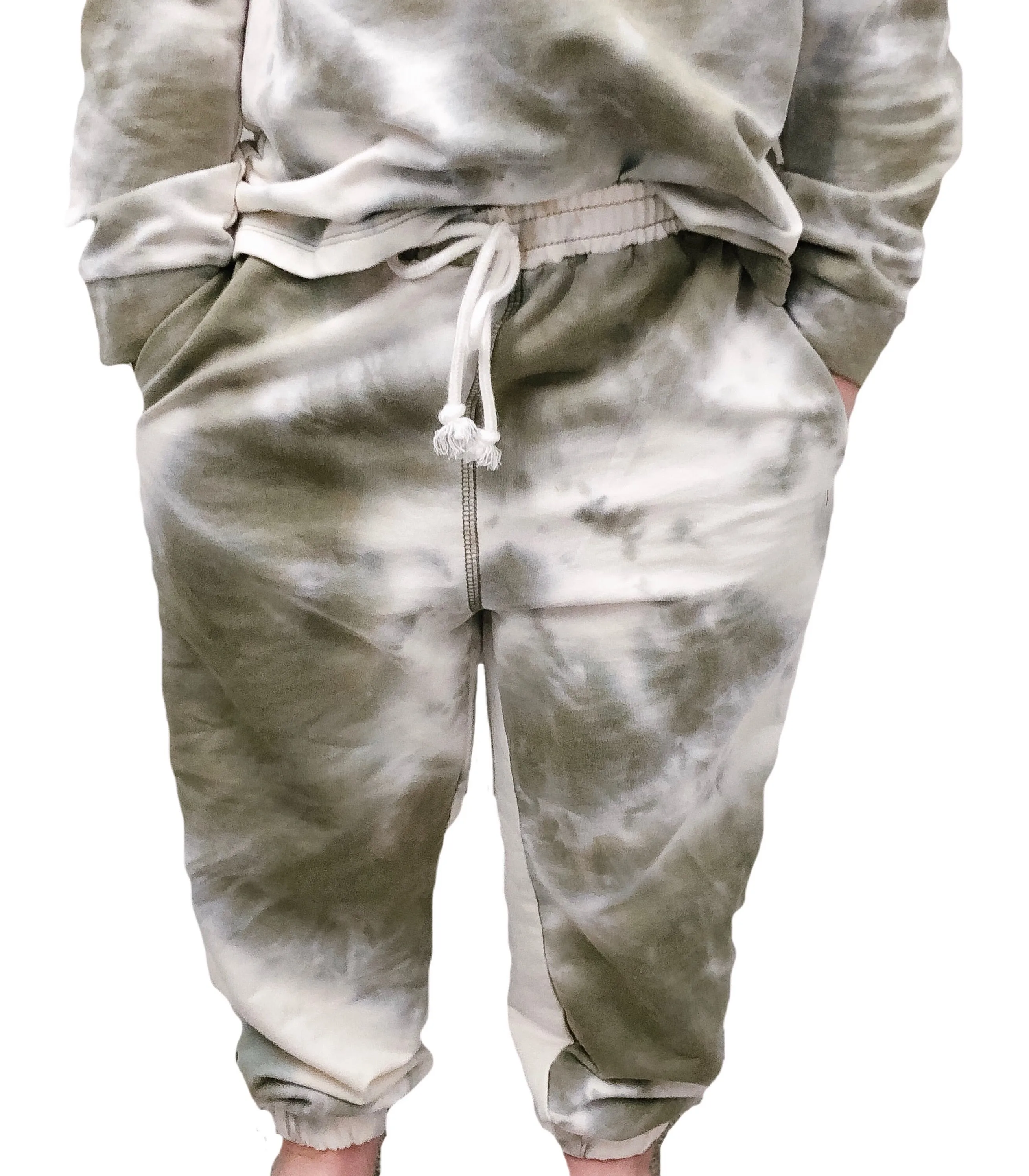 Kids Olive Tie Dye Joggers