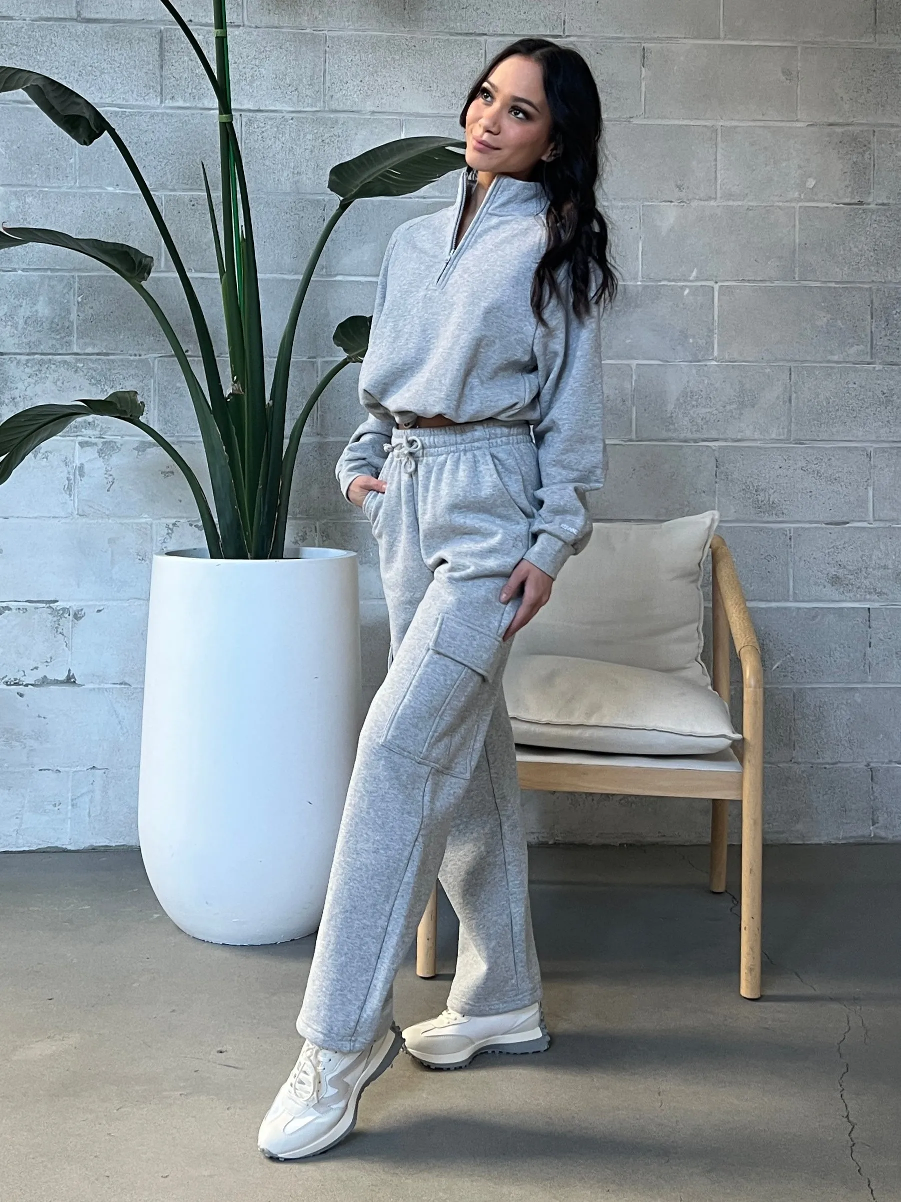 KUWALLA Cargo Wide Leg Sweatpants