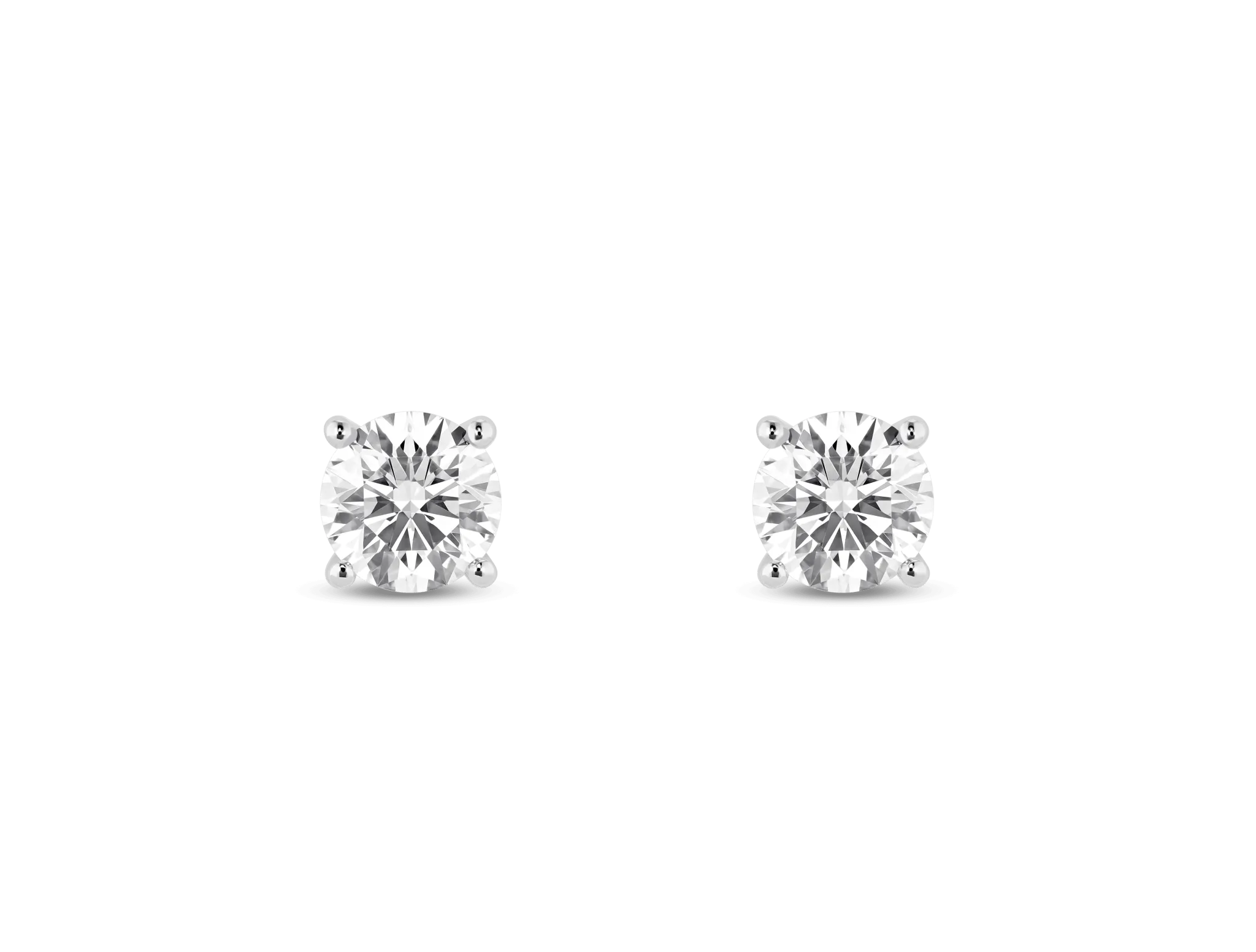 Lab-Grown Diamond 1ct. tw. Round Brilliant Solitaire Studs | White