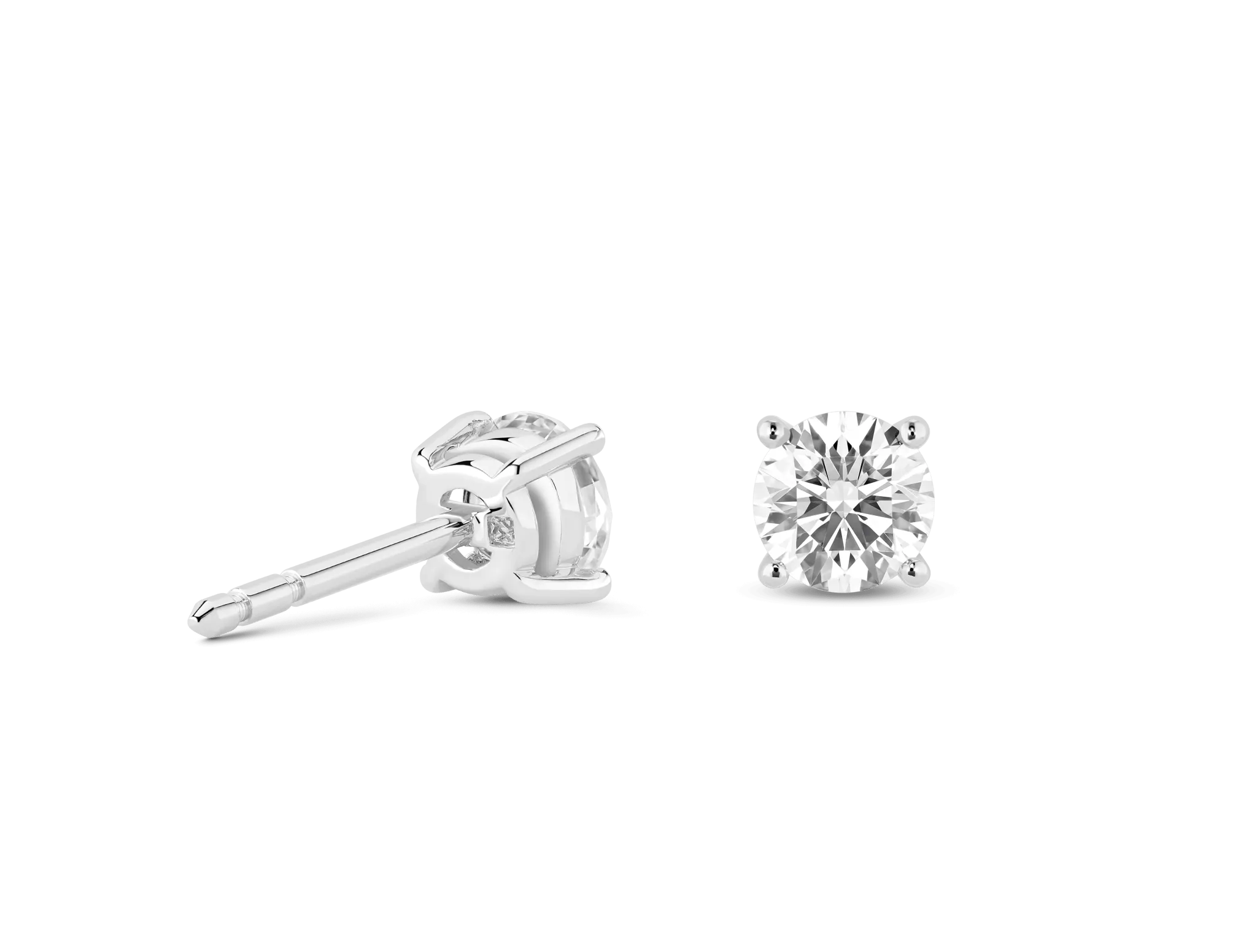 Lab-Grown Diamond 1ct. tw. Round Brilliant Solitaire Studs | White