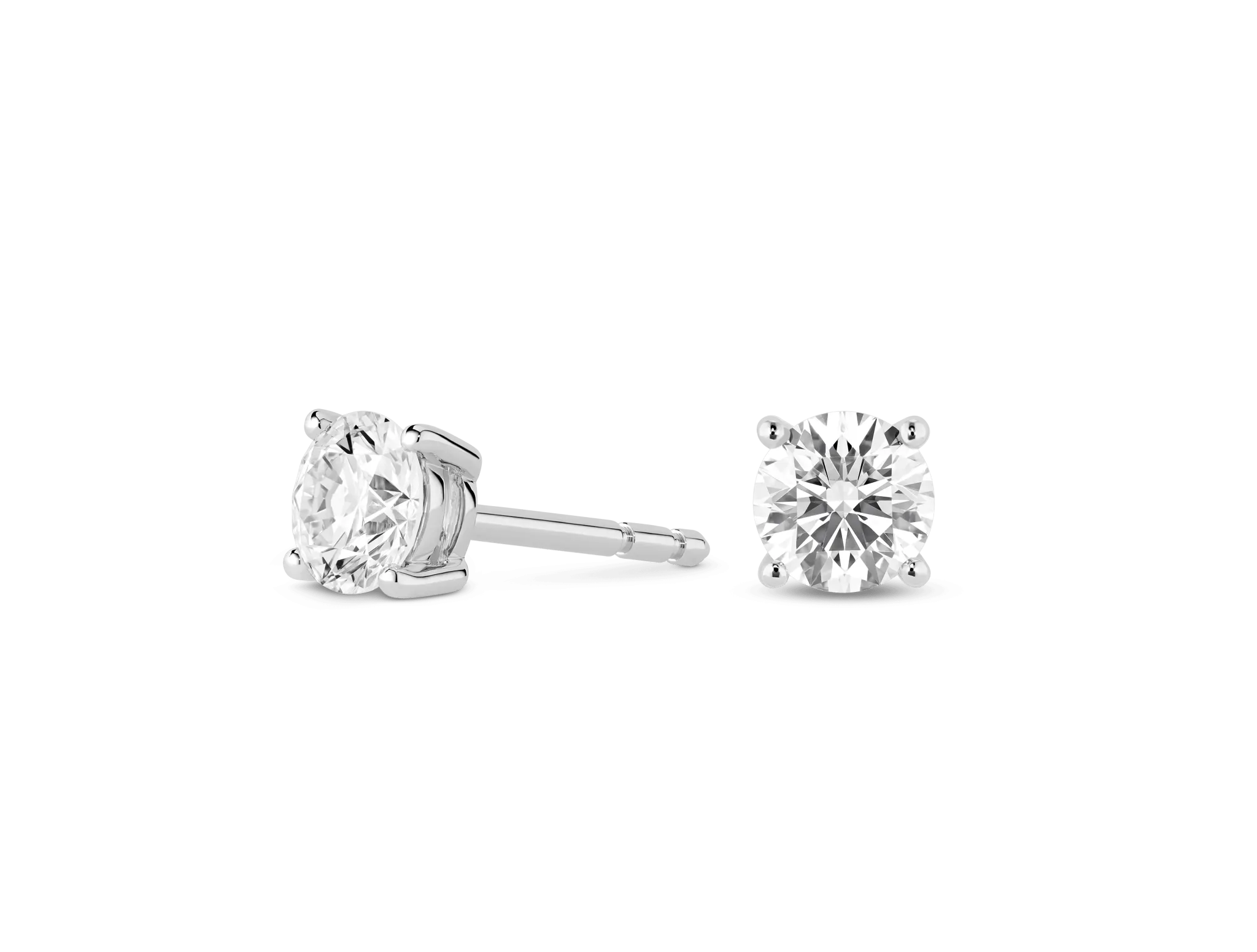 Lab-Grown Diamond 1ct. tw. Round Brilliant Solitaire Studs | White