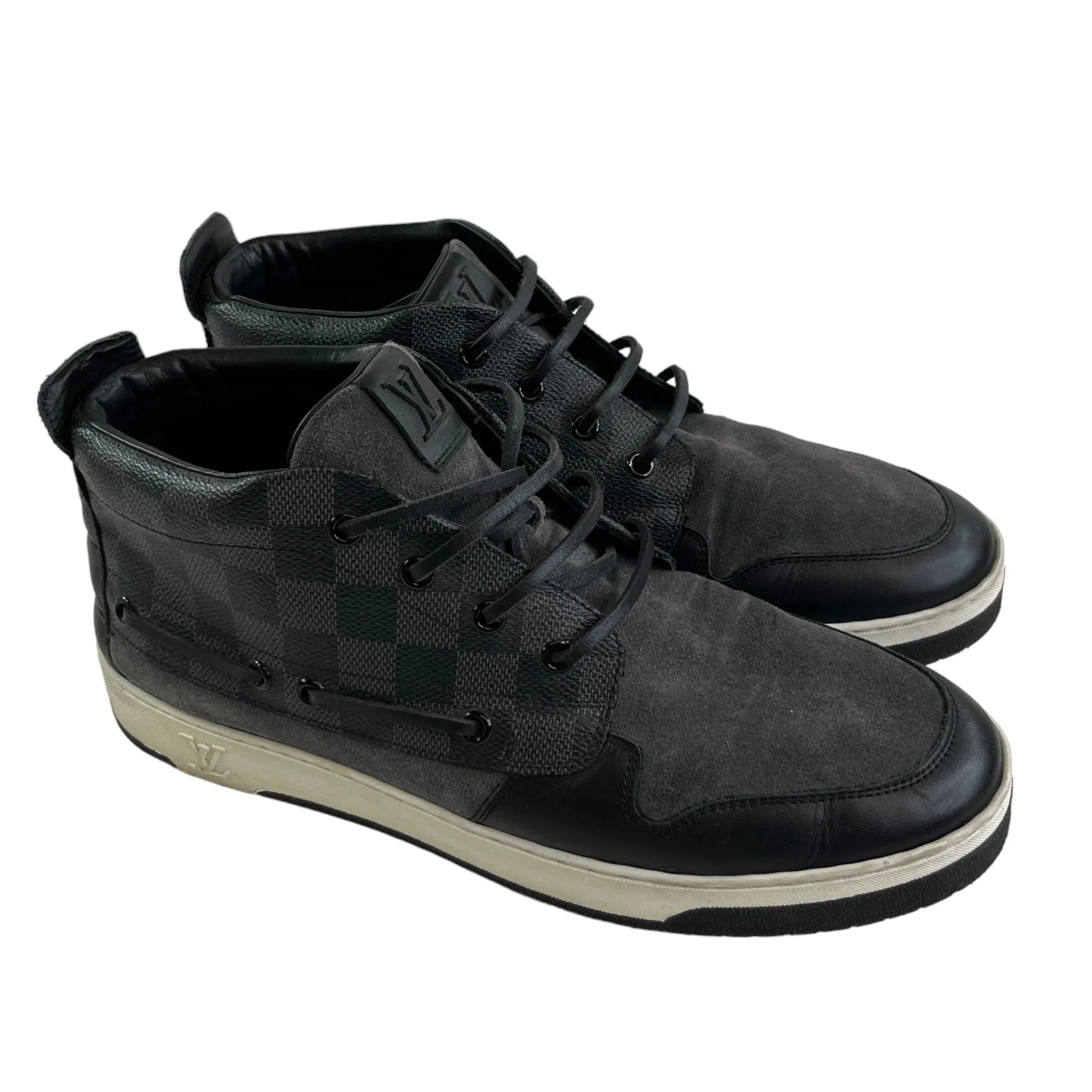 Men's Checkered High Trainers Black Size EU 42 / UK 8