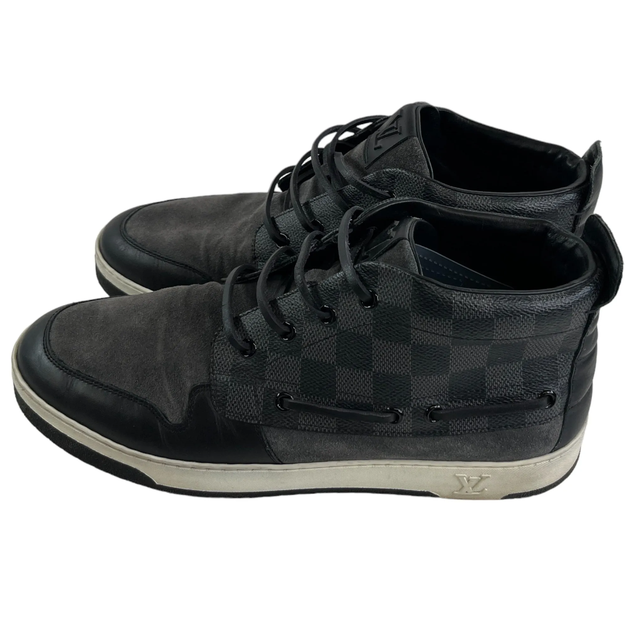 Men's Checkered High Trainers Black Size EU 42 / UK 8