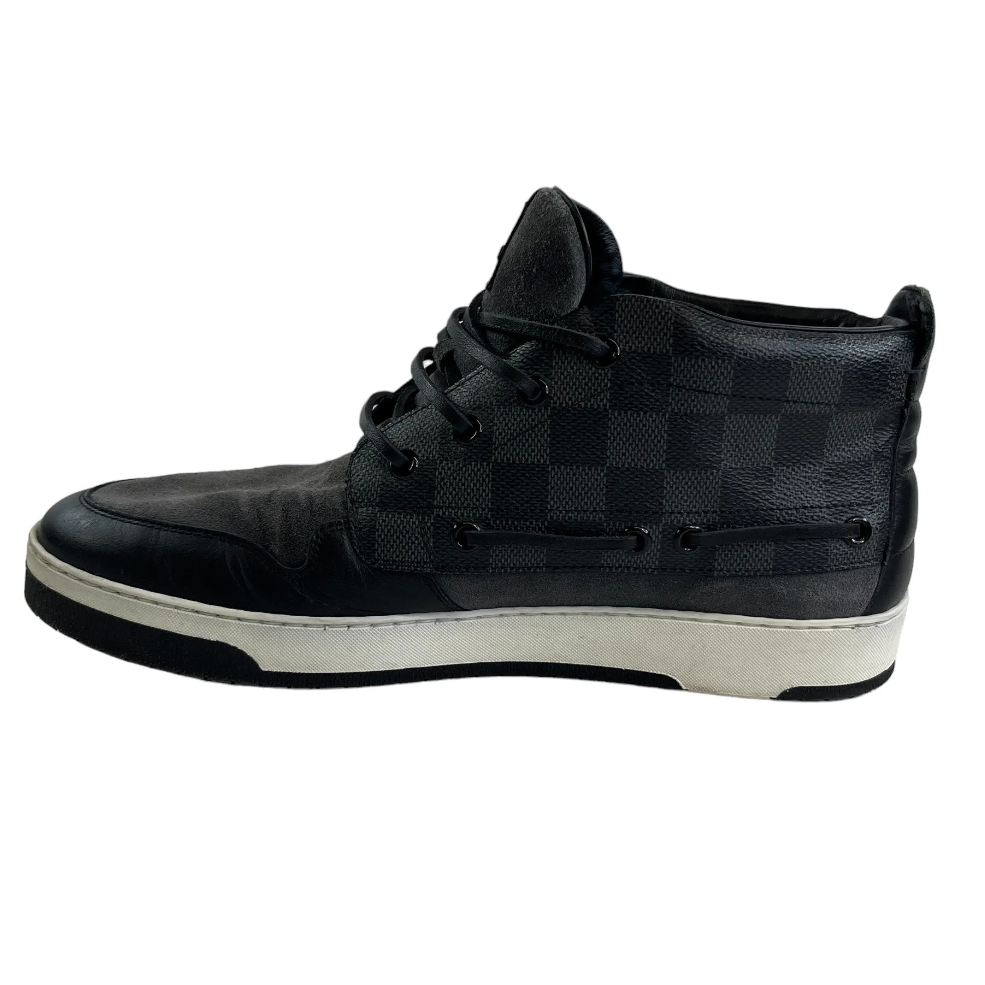 Men's Checkered High Trainers Black Size EU 42 / UK 8