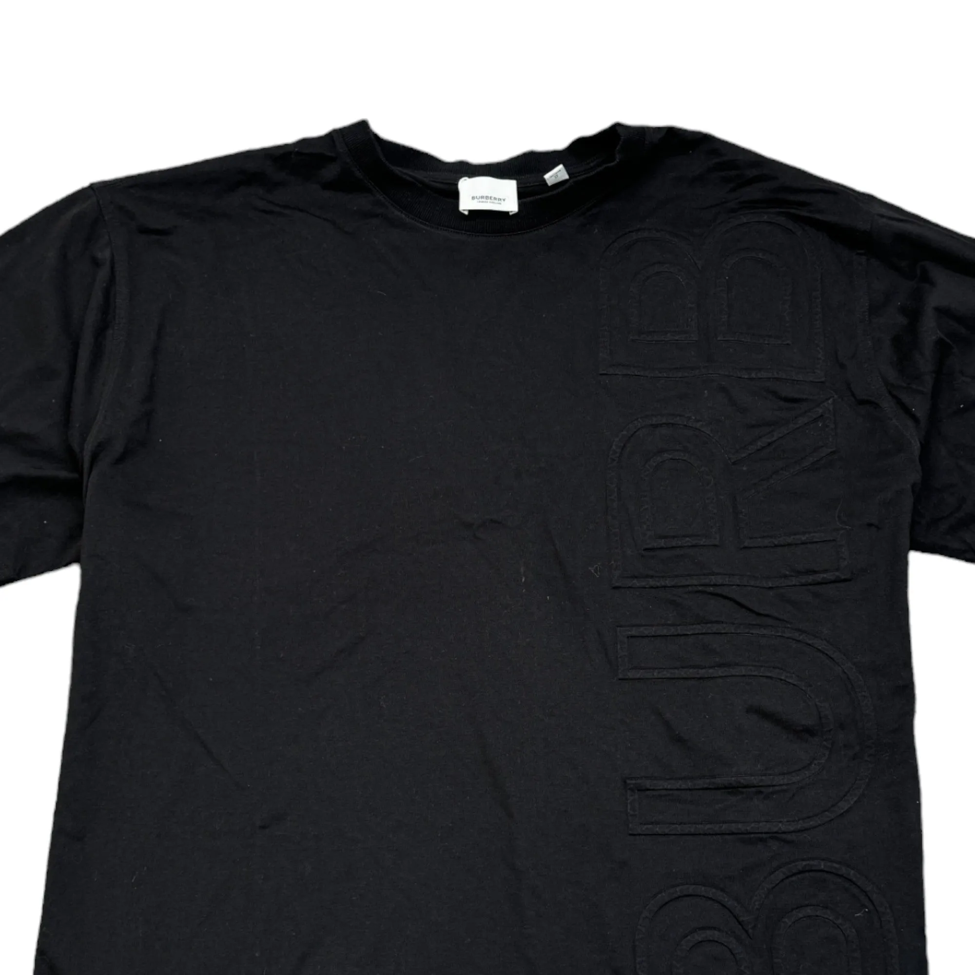 Men's Embroidered Logo T-Shirt Black Size XL