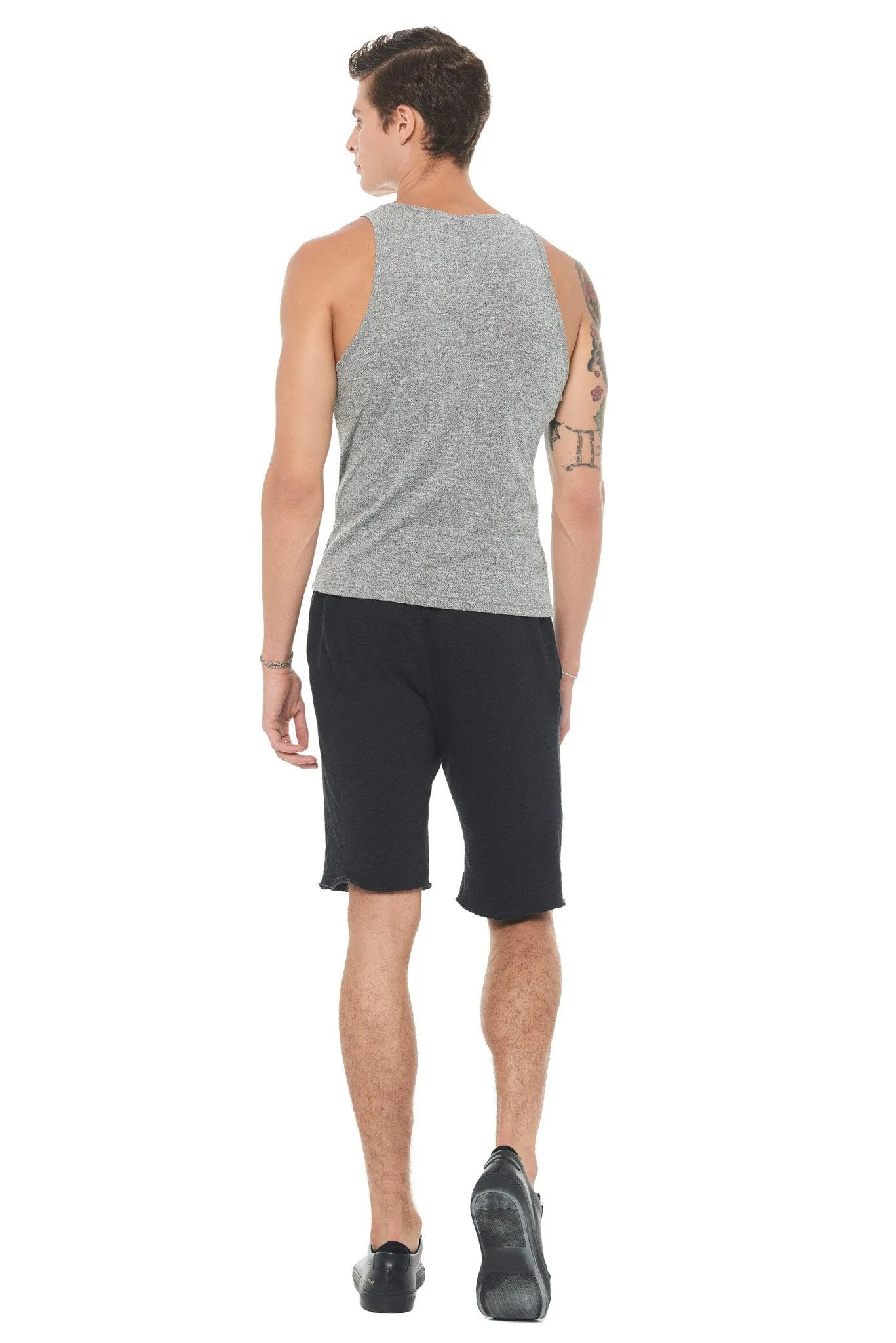 Men's French Terry Cut Off Short with Adjustable Draw Chord