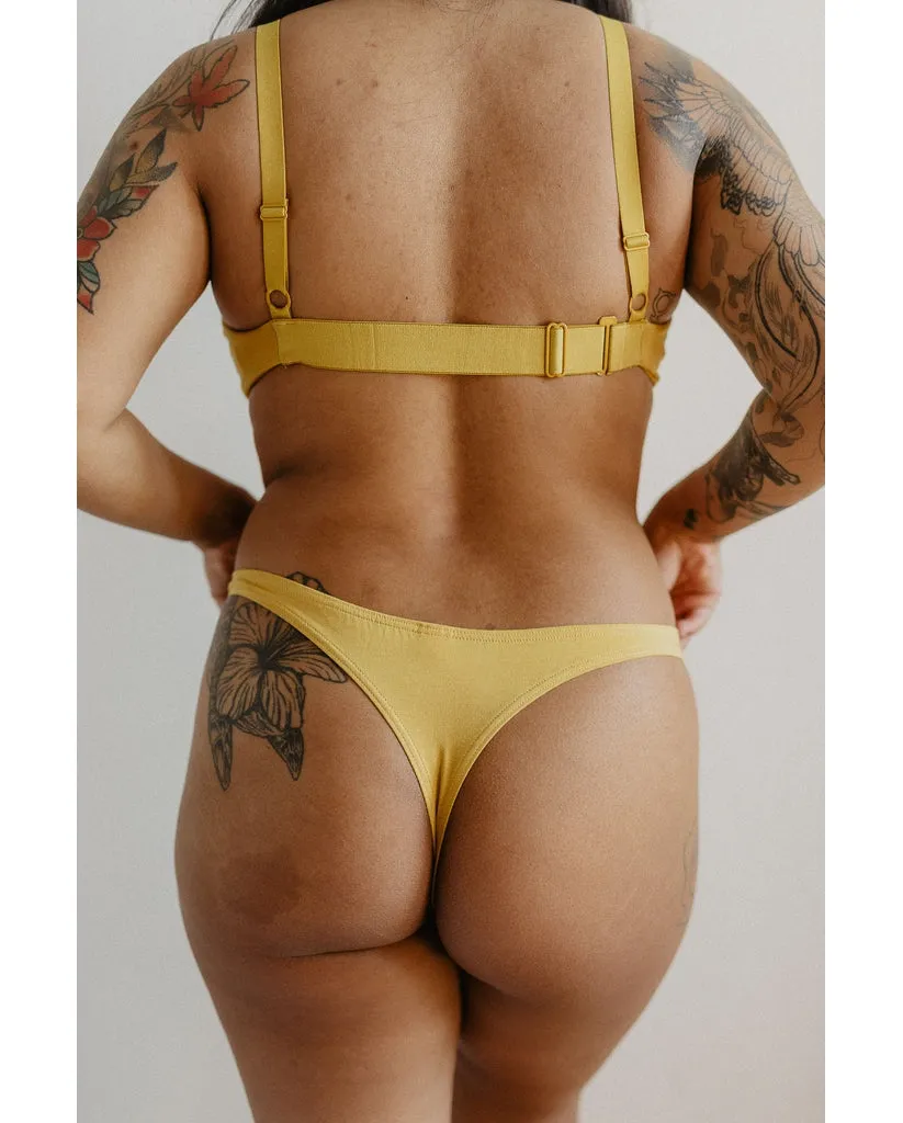 Organic Cotton Thong - Mustard *FINAL SALE*